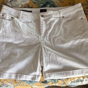 Talbots White Girlfriend Denim Shorts